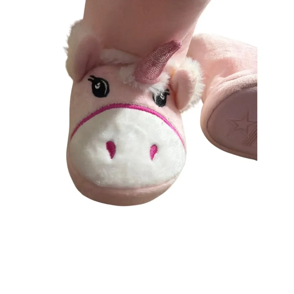 Totes Toasties Toddler Girl Pink Unicorn Slipper Boots Size 9-10